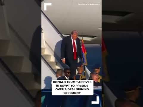 Donald Trump lands in Israel