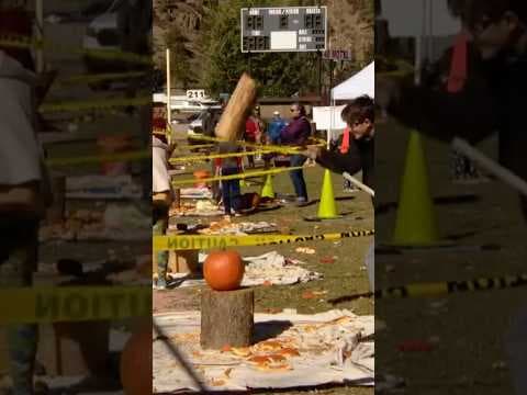 Colorado town holds festival to smash pumpkins