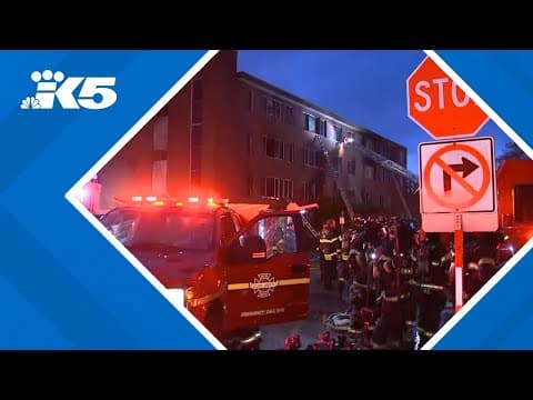 BREAKING: Four people injured in fire at vacant apartment building in Seattle