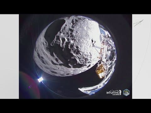 New image of moon captured by Intuitive Machines lunar landing