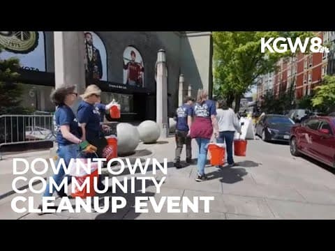 Nearly 1,800 volunteers help clean up downtown Portland