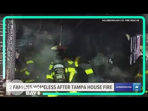 Two families homeless after Tampa house fire