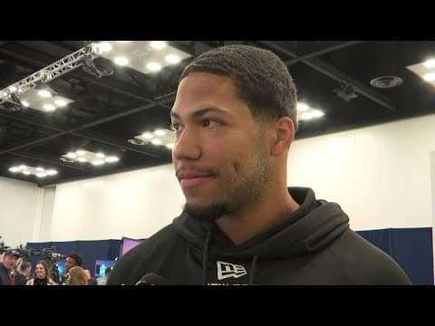 'So honored to be here': Former Ohio State LB Cody Simon speaks at NFL combine