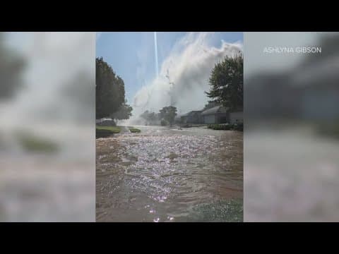 33-inch line break sends water spewing across Fort Worth neighborhood