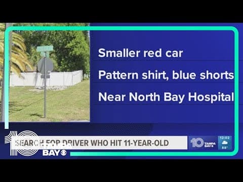 Police: Driver struck 11-year-old riding a bike in New Port Richey before fleeing