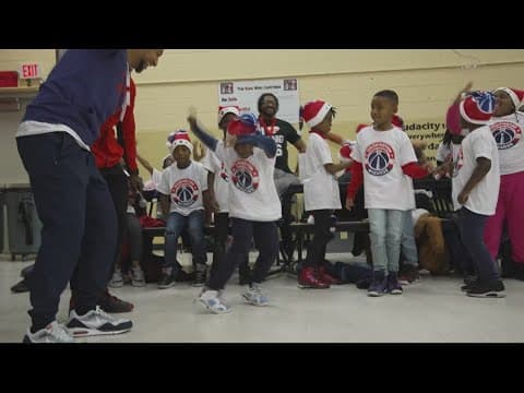 Wizards' players pay a visit to patients at hospital in NW DC