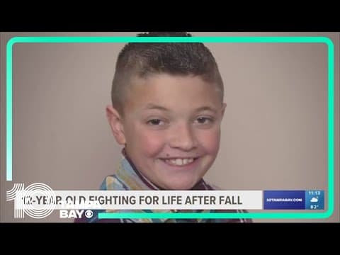 12-year-old Pinellas County boy fights for his life after falling on his head