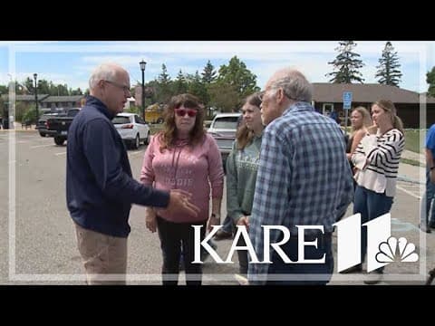 Walz tours flood-ravaged Cook, St. Louis County