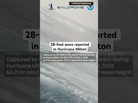28-Foot Wave Reported Inside Hurricane Milton