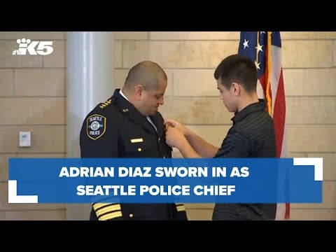 Adrian Diaz sworn in as Seattle police chief