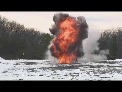 Fairfax County bomb squad blows up ordinance to demonstrate explosion danger