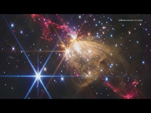 Webb telescope captures 'volcanically growing monster star'