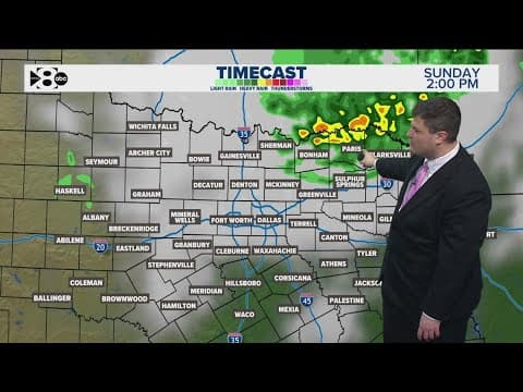DFW Weather | Storms possible moving into North Texas Sunday afternoon, 14 day forecast