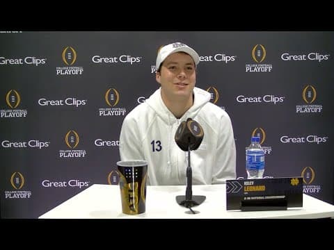 Riley Leonard | Notre Dame Media Day at CFP National Championship in Atlanta
