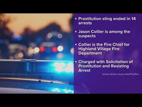 14 men arrested in prostitution sting, including a North Texas fire chief, sheriff's office says