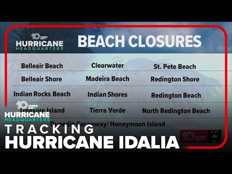 Many beaches around Tampa Bay remain closed following Idalia