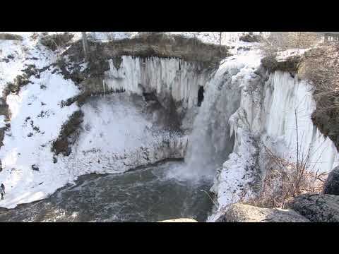 Minnehaha Falls rushing again with the spring thaw