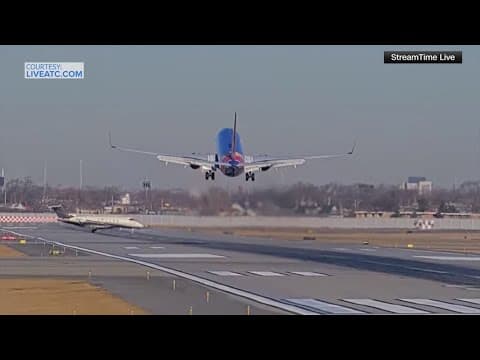 Near miss on Chicago runway | A close call involving a Southwest Airlines plane was caught on camera