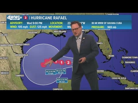 Wednesday 10pm Tropical Update: Hurricane Rafael moves away from Cuba