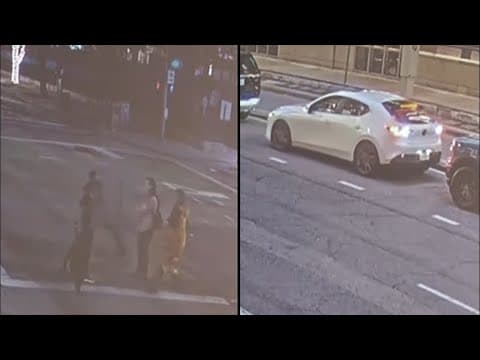 Surveillance video of shooting on Lamar St. in downtown Houston