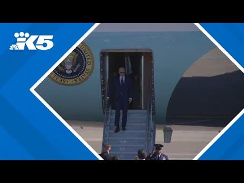 President Joe Biden arrives in Seattle for campaign visit