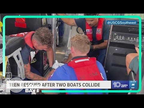 Teen boy injured in boat crash near St. Pete rescued by Coast Guard, good Samaritans