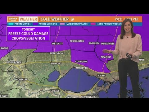 Chilly and breezy Wednesday; frost or freeze possible north of the lake