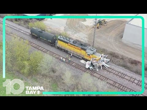 Freight train collides with FedEx truck in Wisconsin