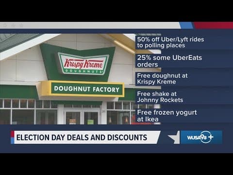 Free doughnuts, milkshakes, rideshare discounts on Election Day