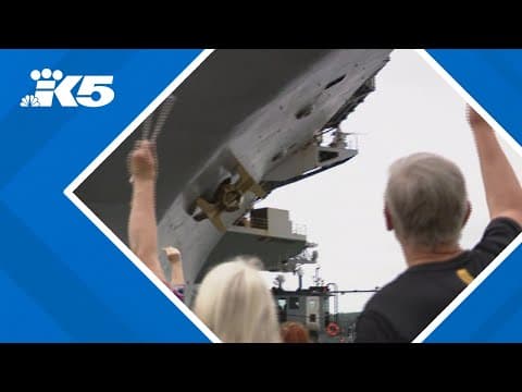 Families welcome crew of USS Ronald Reagan home