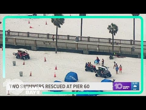 Man, woman taken to hospital after being rescued from Clearwater Beach amid rip current issues