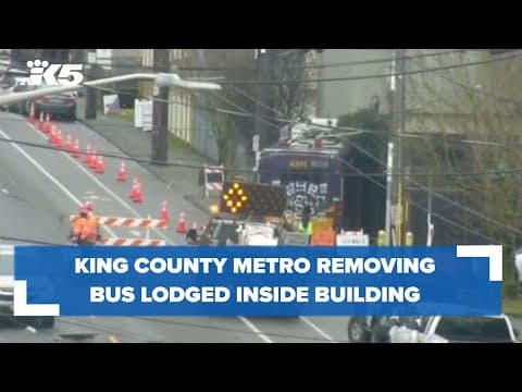 King County Metro removing bus lodged inside skate park building