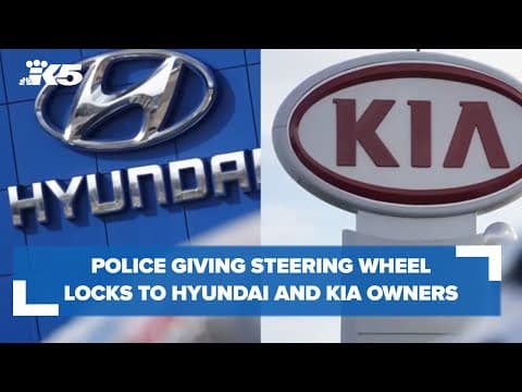 Police giving steering wheel locks to Hyundai and Kia owners to prevent thefts