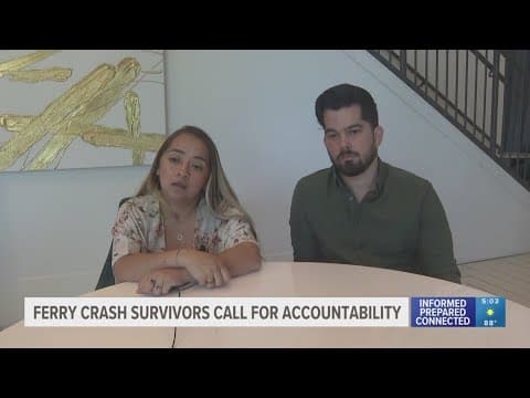 Ferry crash survivors call for accountability as no arrests have been made