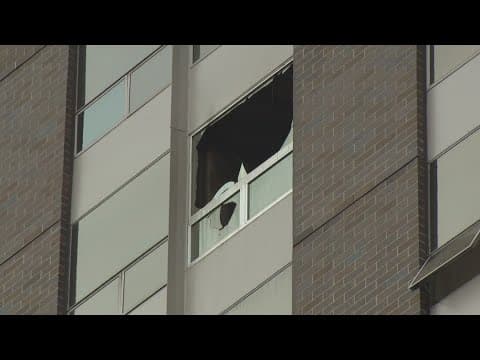 6 apartments damaged after fire at Riley Towers in downtown Indianapolis