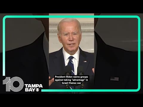 President #Biden warns groups not to take “advantage” of #Israel-Hamas war #shorts
