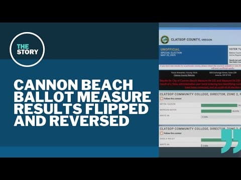 In a stunning reversal, officials say Cannon Beach election results are not what they seemed
