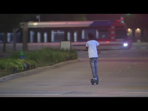 Constable reminds kids, teens to be cautious while riding electric scooters in downtown Houston