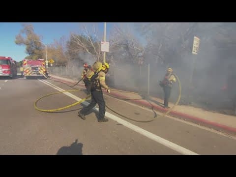 Firefighters respond to brush fires in Mission Valley, Grantville