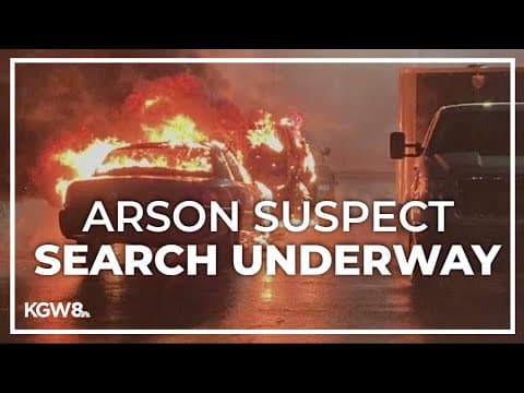 Portland police search for arson suspect who set 15 vehicles on fire at training facility