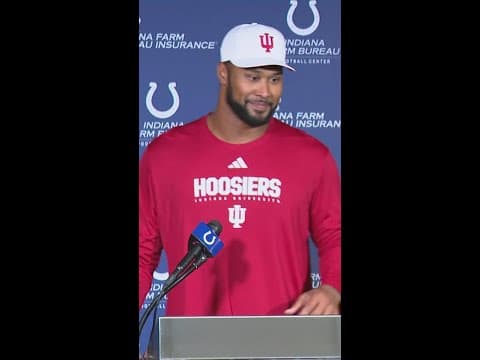 Colts lineman DeForest Buckner wears IU gear after Hoosiers beat Ducks