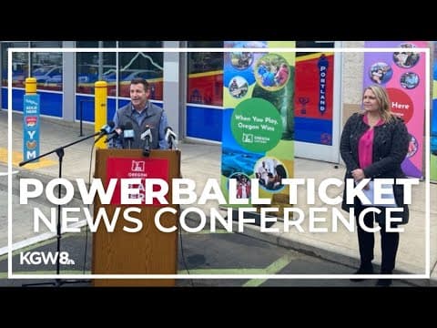 Winning $1.3B Powerball ticket in Portland: Oregon Lottery news conference