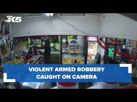 Violent armed robbery caught on camera