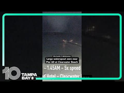 Large #waterspout seen near Pier 60 at Clearwater Beach #shorts #florida