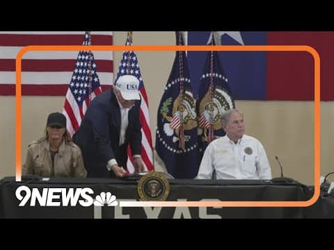 Trump tours Texas areas damaged by floods