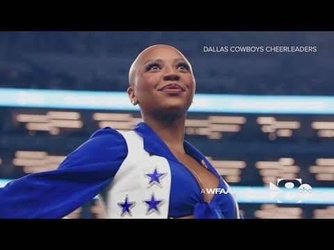 Cowboys cheerleader with alopecia makes history, cheers without wig