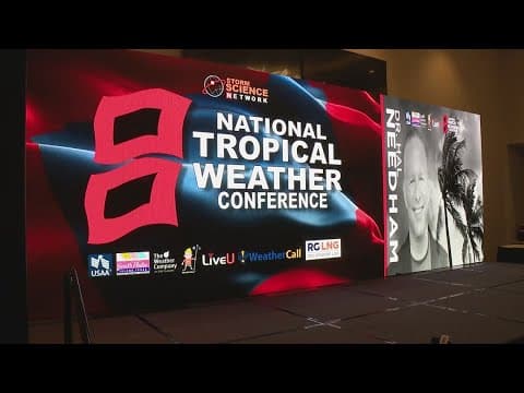 KHOU 11 Meteorologist Chita Craft visits South Padre Island for the National Tropical Weather Confer