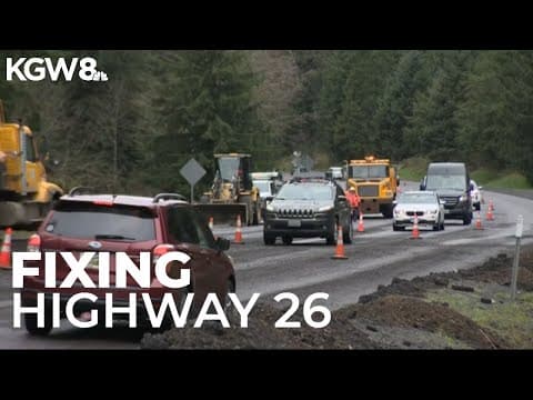 The infamous Highway 26 'bump' near Seaside sees more work being done