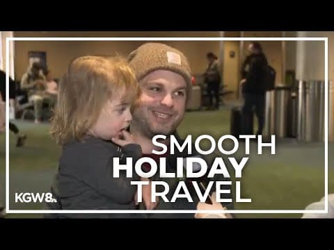 Travelers at Portland International Airport surprised by efficient holiday travel