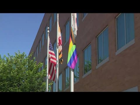 Pride Flag raised over Prince George's County Administration Building